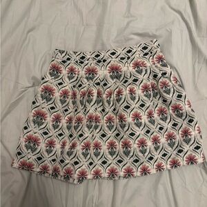 Zara girls embroidered Skirt Pink Off White Floral Embroidered Size 9/10